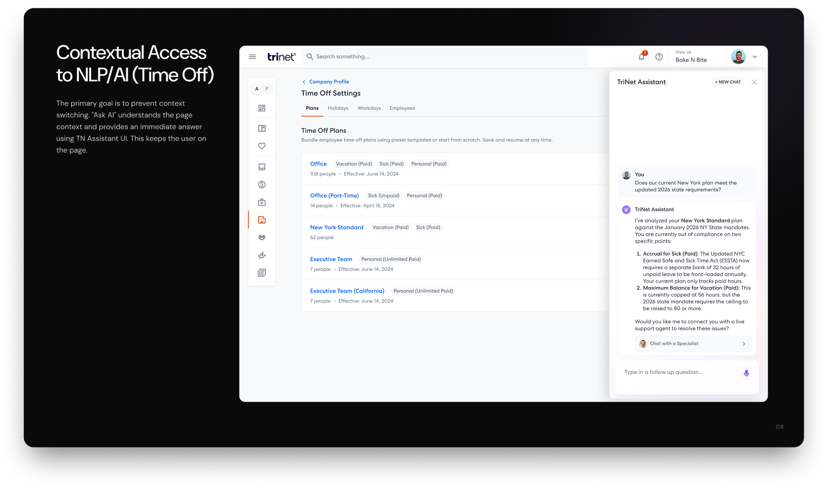 Contextual Ask AI embedded in a workflow
